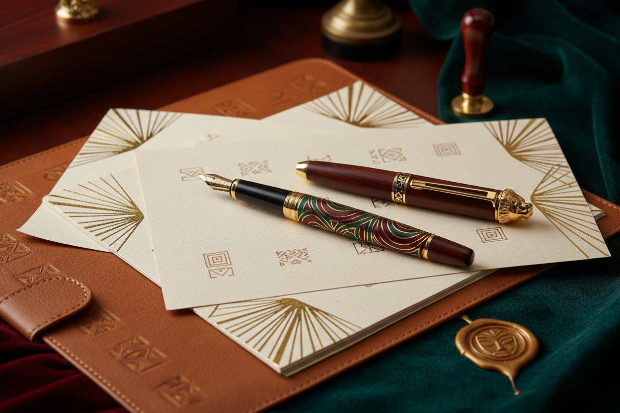 afro lux paper and pen