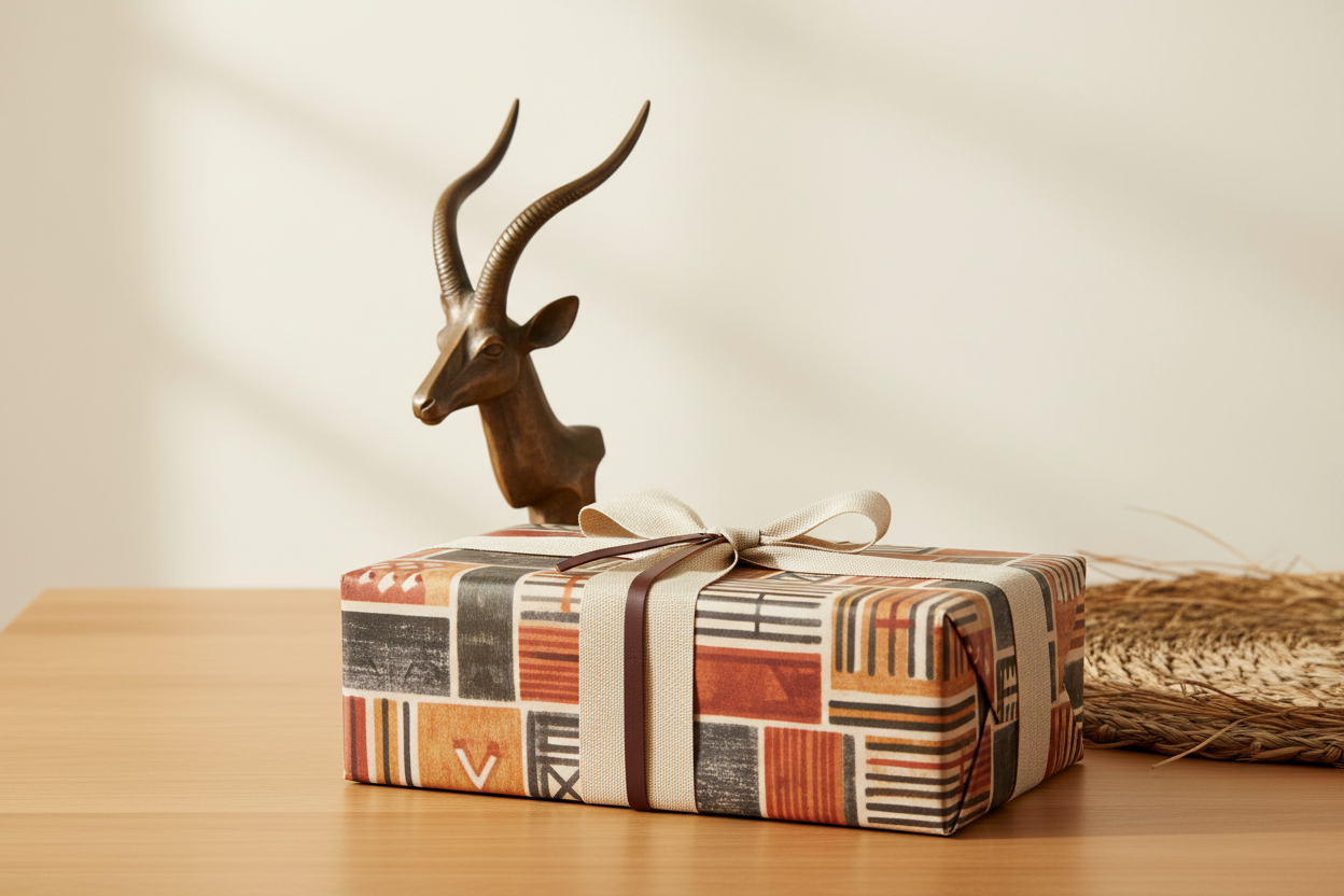 creat and image of african restraint not clutter, when it come to gifting, show sophistication